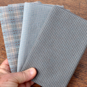 Dust blue Japanese  yarn-dyed cotton fabrics