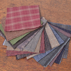 Hand Cut Fabric Pieces - Assorted Dark Taupe Colours