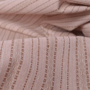 Pink/Beige Dyed Yarn Cotton Fabric for Sewing & Quilting