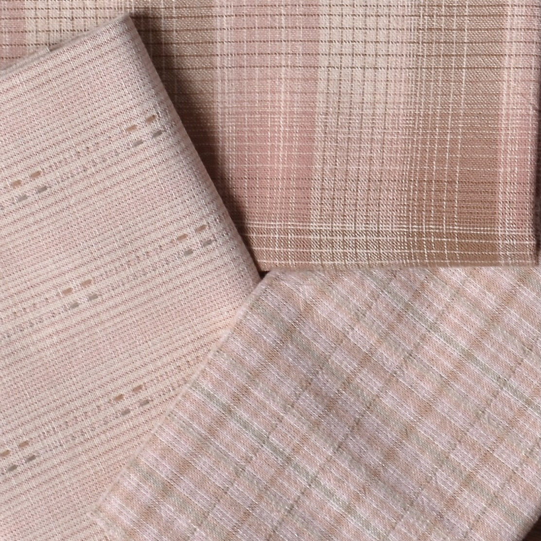 Dyed Yarn Cotton Fabric Bundle of 3