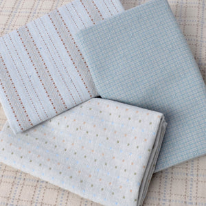 Japanese  yarn-dyed cotton fabrics, powder blue