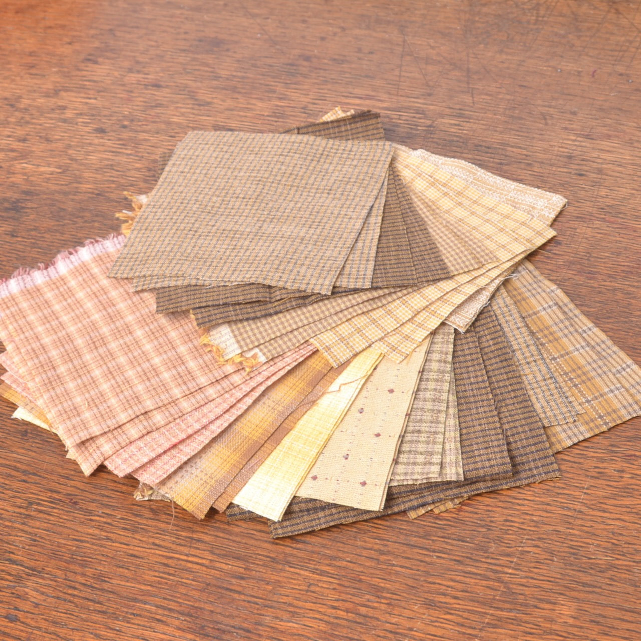 yarn dyed Fabric Pieces - Assorted Yellows