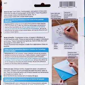 Tracing paper set with instructions and usage guide on a white background