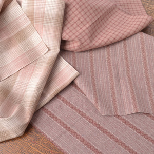 vintage roses Japanese  yarn-dyed cotton fabrics