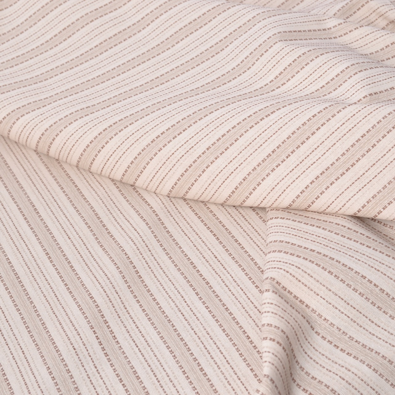 Beige Dyed Yarn Cotton Fabric 