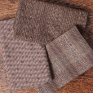 Cotton Fabric Bundle of 3, Coffee Bean