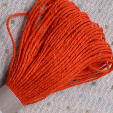 Sashiko Thread, Olympus 20 Meter Skein, Bright Orange #31