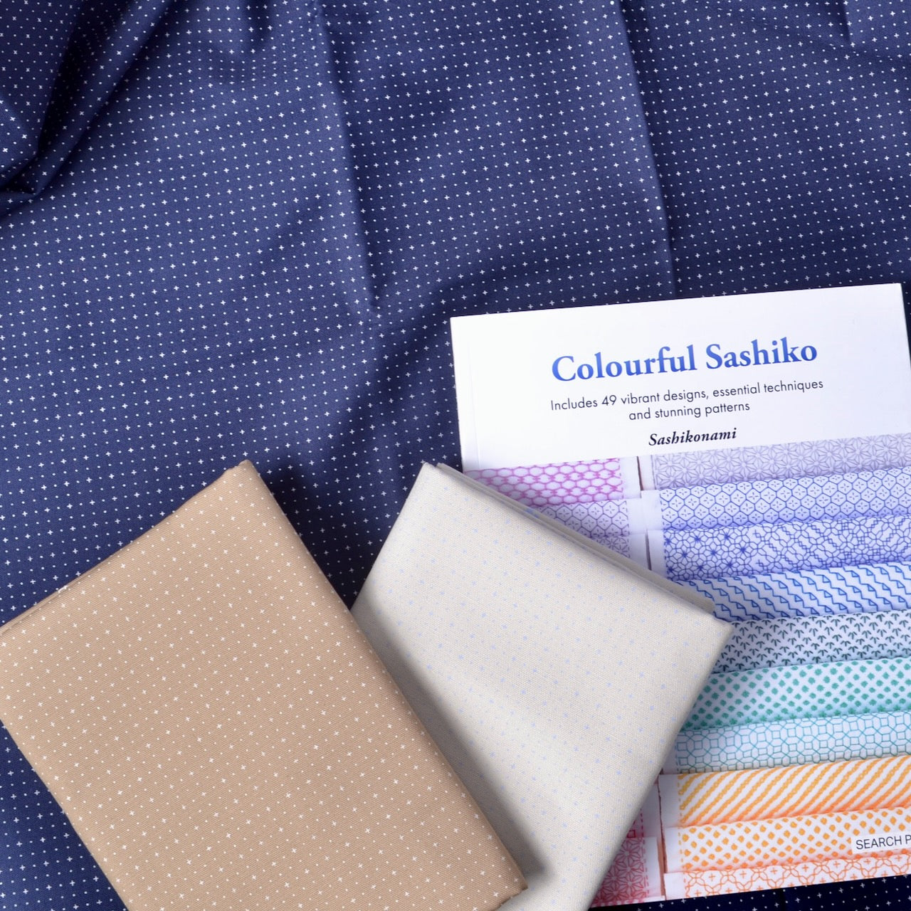 example of a book to use with this sashiko grid fabric