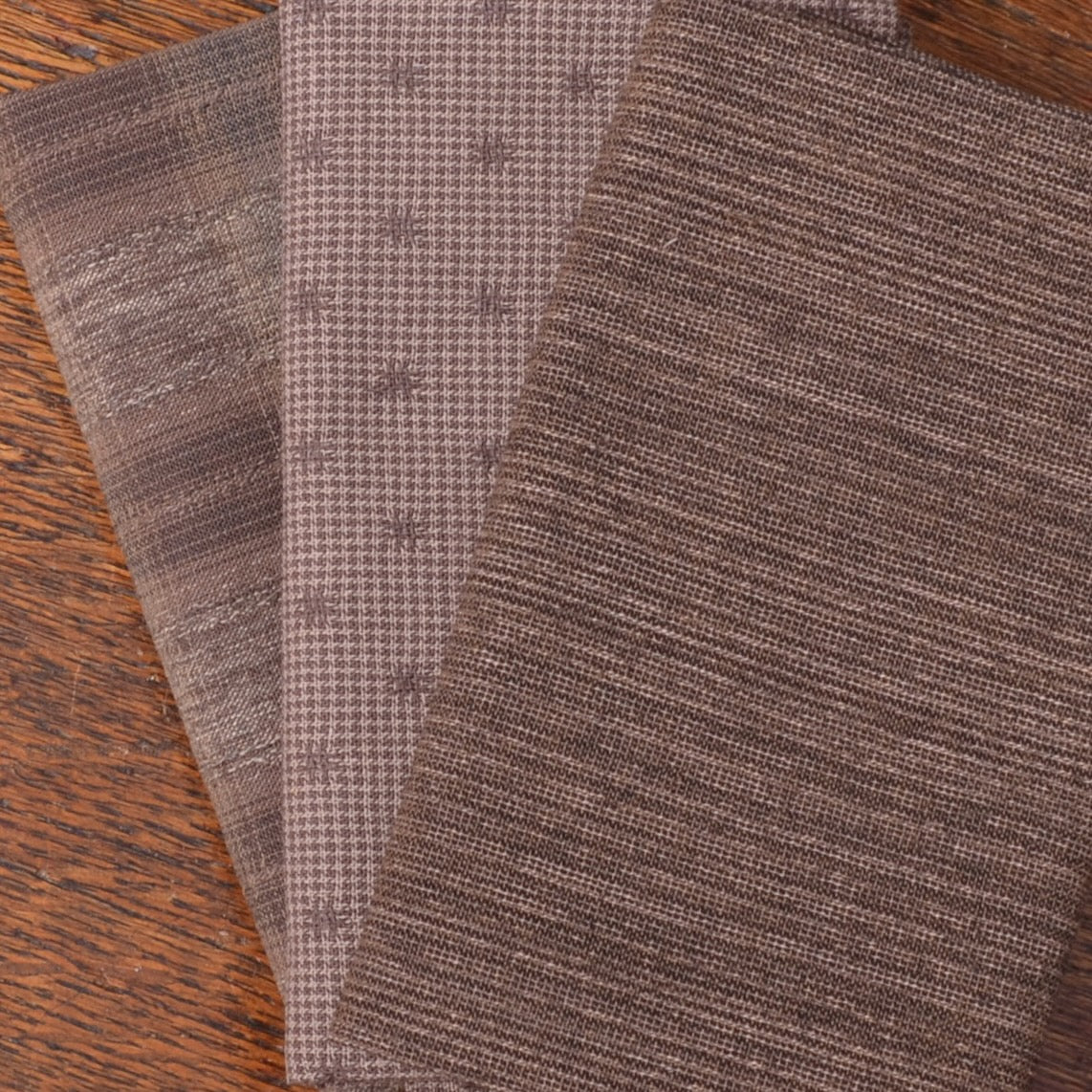 Bundle of 3 brown fabrics
