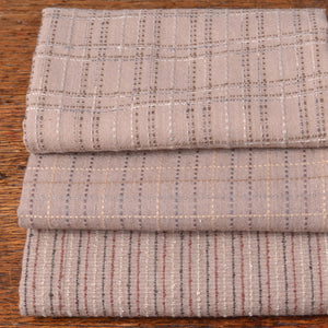 Dyed Yarn Cotton Fabric Bundle of 3, Clay and Khaki