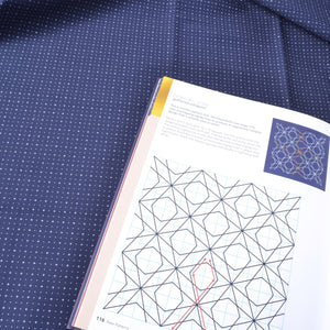 example of sashiko design that could be copied on to the  sashiko grid fabric for stitching