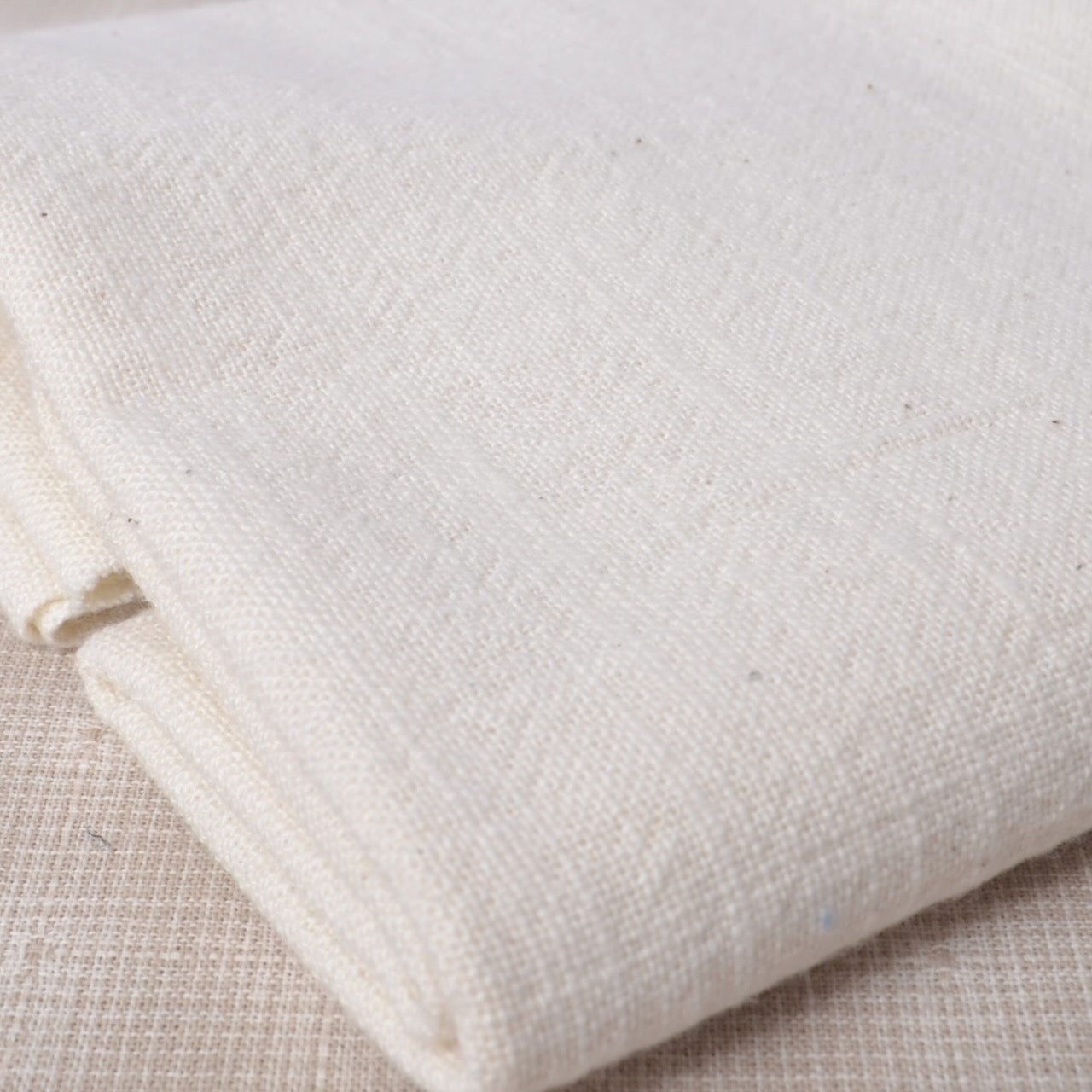 Azumino-Momen Hand Dyed Cotton Fabric, Warm Off-White