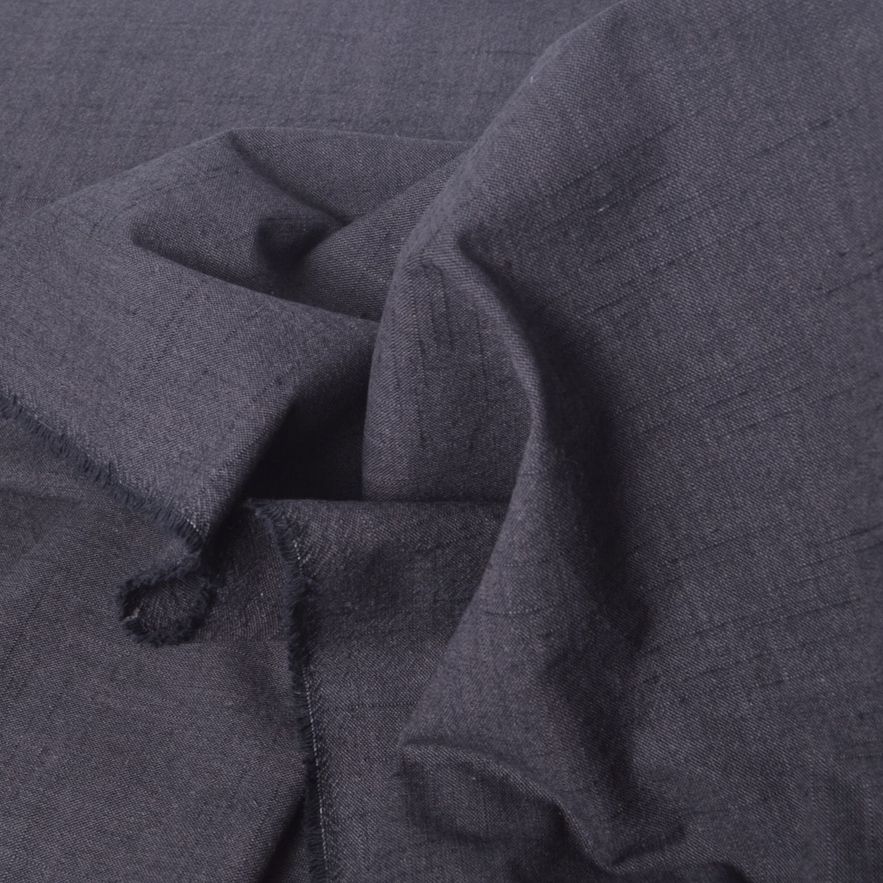 Japanese Yarn-Dyed Slub Cotton, Tetsuguro Black