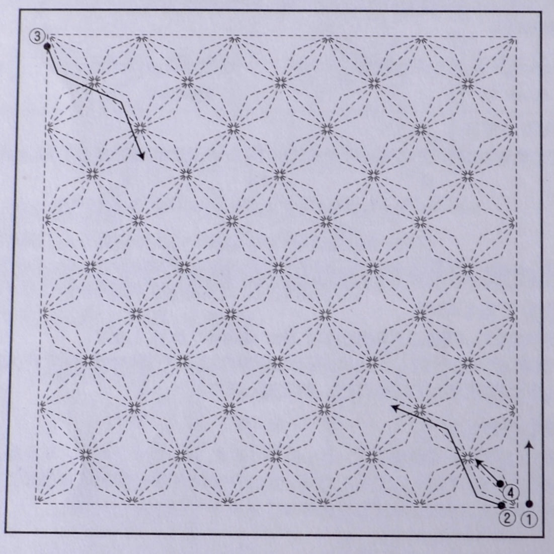 SASHIKO SAMPLER SASHIKO SAMPLER ANGLED SEVEN TREASURES 