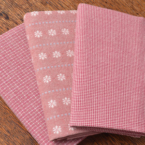 Dyed Yarn Cotton Fabric Vintage Raspberry