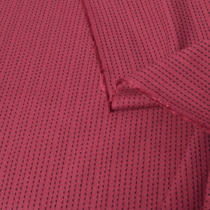 Sashiko Stitched Style, Cotton Sewing Fabric in red with black stitching