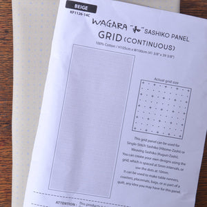 Sashiko grid panel