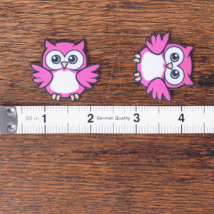 Iron On Mini Patch-Owl showing size