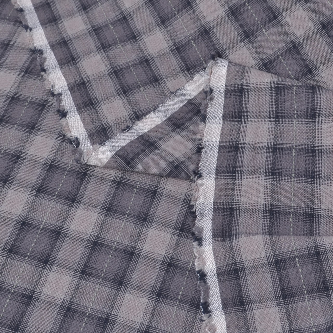 Japanese Yarn-Dyed Fabric grey and black