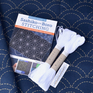 Seigaiha Placemat Kit, Makes 2 Placemats Tops classic white on blue