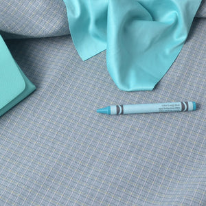 Teal blue Japanese Yarn-Dyed Fabric 