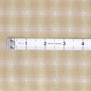 Japanese Yarn-Dyed Fabric with a tape measure to show size of plaid
