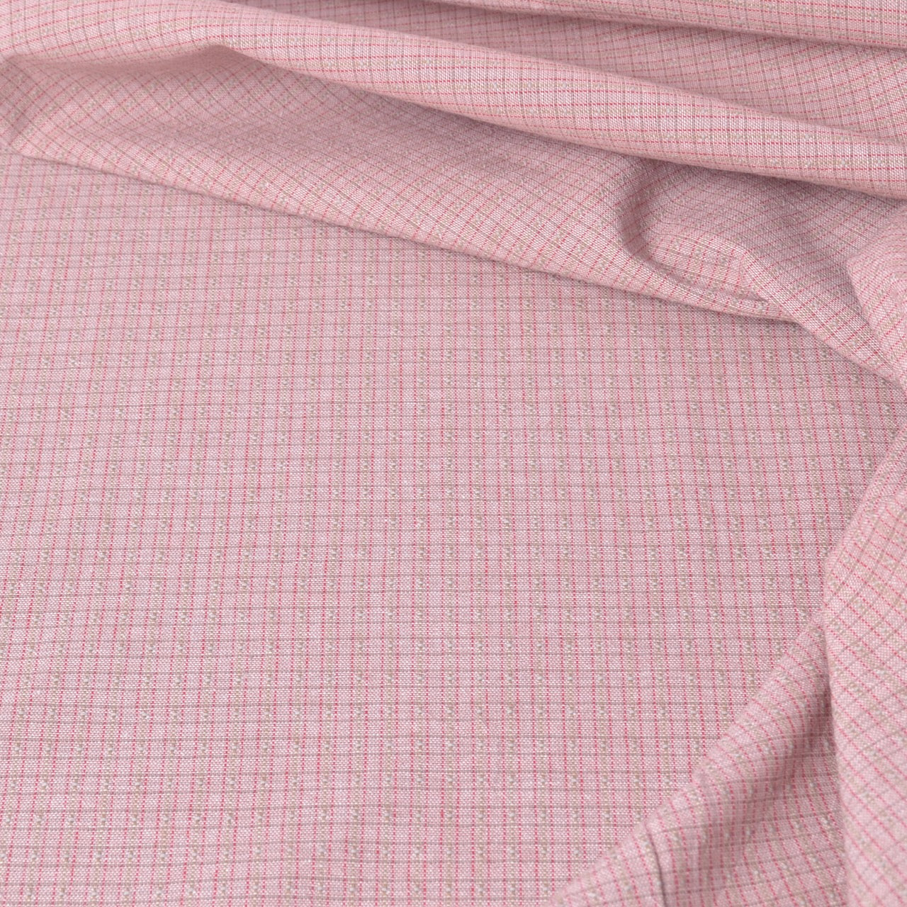 Pink Japanese Yarn-Dyed  Cotton Fabric