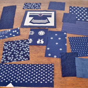 Hand cut pieces of Japanese wagara-momen