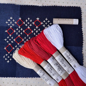 sashiko design with threads