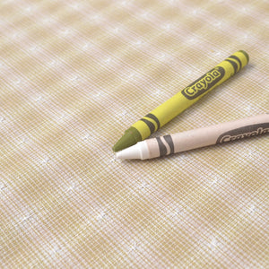 Japanese Yarn-Dyed Fabric with crayons to show colour tones
