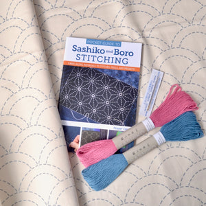 Kit for making two sashiko table mats