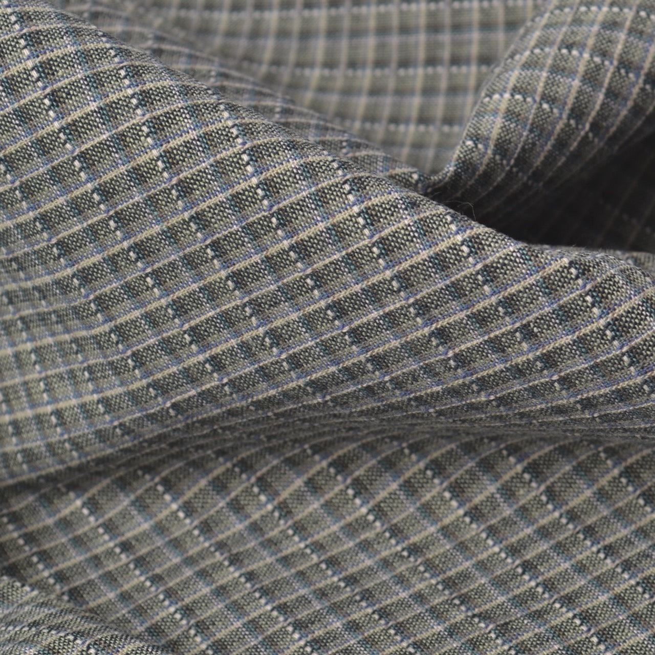 Green Japanese Yarn-Dyed cotton Fabric 