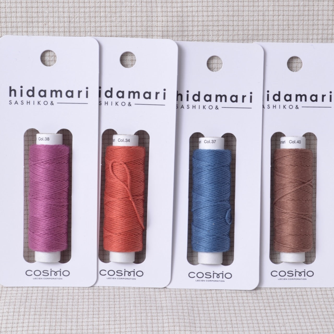 4 spools of hidamari sashiko thread