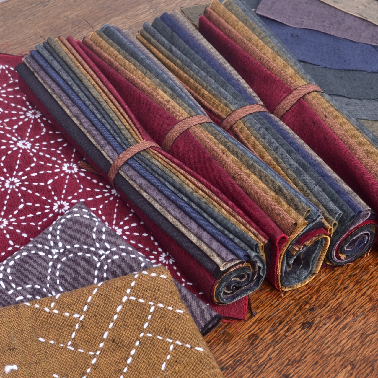 Tsumugi Cotton Fabric bundles of 10