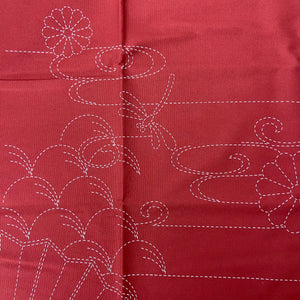 close up section of ready to stitch sashiko panel