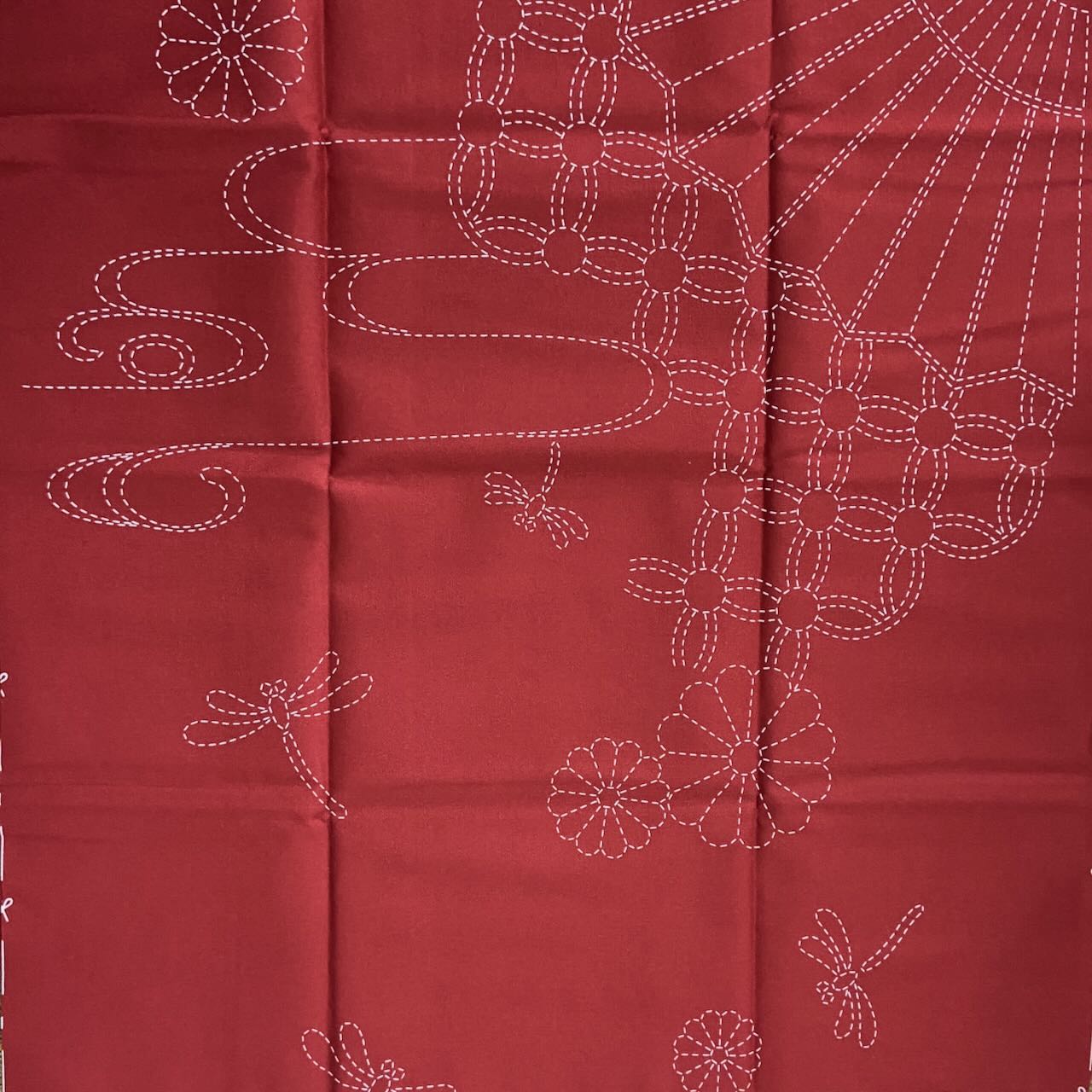 close up of sashiko panel