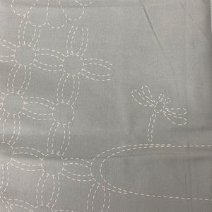 close up section of sashiko panel