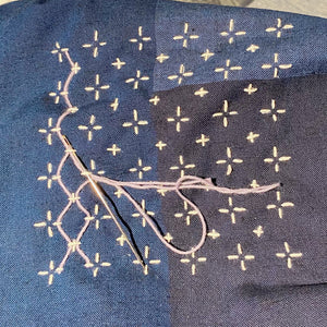 Kuguri-sashiko sashiko design, step 2