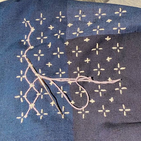 Sashiko & Mending Stencil, Kuguri Cross - A Threaded Needle