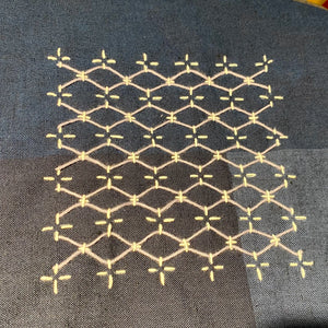 Kuguri-sashi sashiko and weaving example