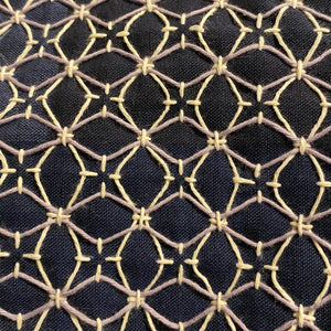 Finished Cross Flower kuguri-sashi sashiko stitching design