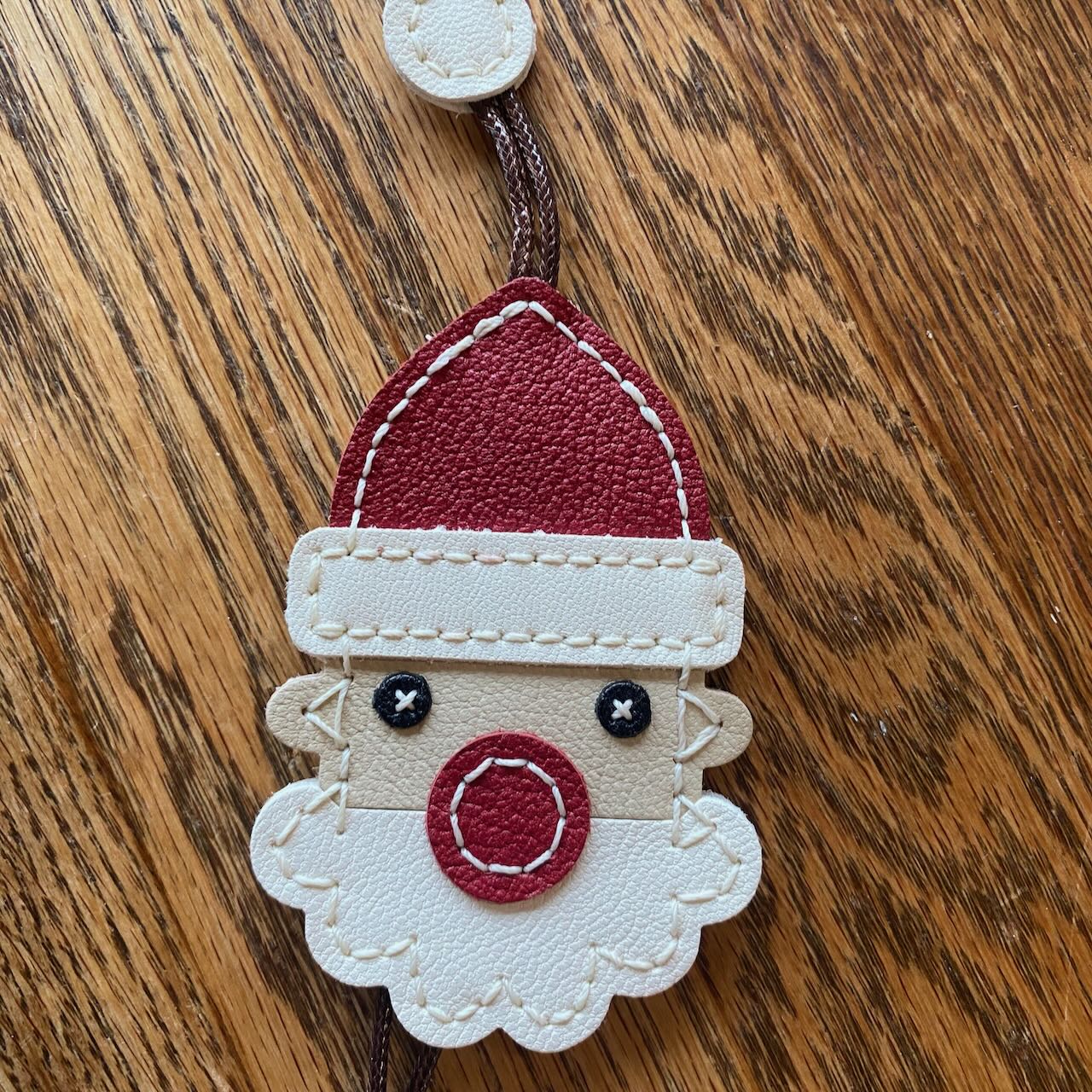 Leather Santa Hanging Decoration or Key Cover Kit