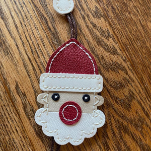 Leather Santa Hanging Decoration or Key Cover Kit