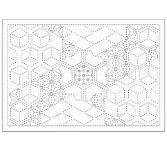 Sashiko Placemat - Hishi Arare