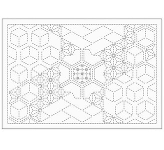 Sashiko Placemat - Hishi Arare