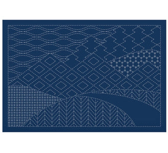 Sashiko Placemat - Mountain Range