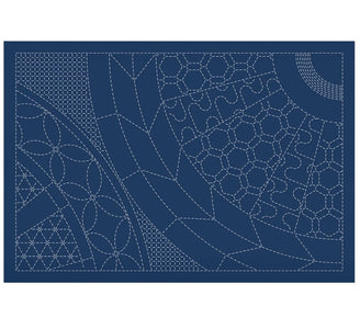 Sashiko Placemat - Wheel Frame