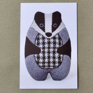 Kiriki embroidery kit, Badger stuffie
