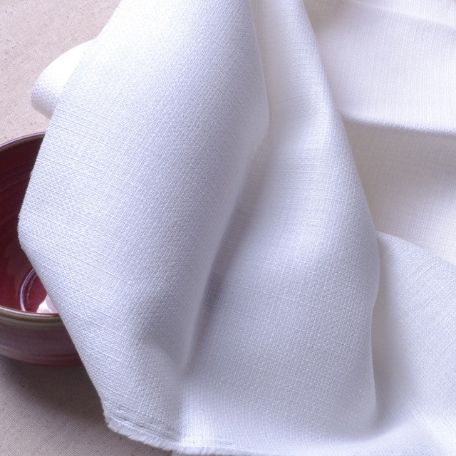 white linen/cotton fabric 
