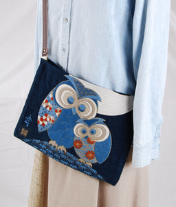 shoulder bag made from owl panel